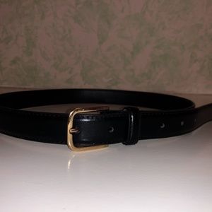 Black belt with gold buckle